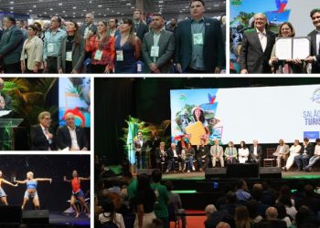 No Salão do Turismo, ministro Celso Sabino reforça a importância do evento para ampliar a visibilidade dos atrativos nacionais