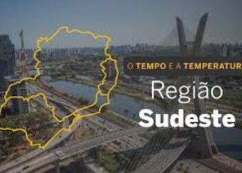 PREVISÃO DO TEMPO: Sudeste terá prevalência de variação entre muitas e poucas nuvens, sem chuva, neste sábado (23)