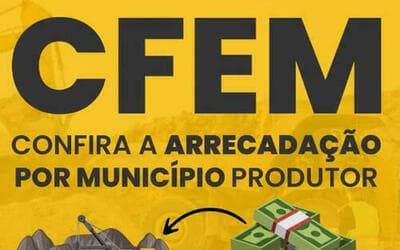 CFEM: estados e municípios produtores minerários partilham mais de R$ 504 milhões em outubro CFEM: estados e municípios produtores minerários partilham mais de R$ 504 milhões em outubro