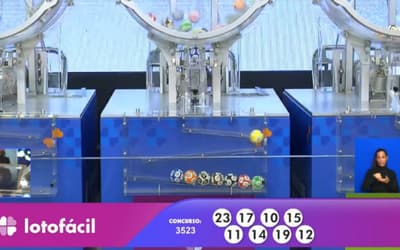 Lotofácil 3523 de hoje: confira os números e o resultado do sorteio desta segunda-feira (27/10) Lotofácil 3523 de hoje: confira os números e o resultado do sorteio desta segunda-feira (27/10)