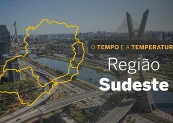 PREVISÃO DO TEMPO:  Chuvas e trovoadas marcam o sábado (11) no Sudeste