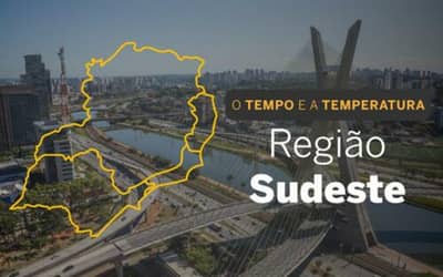 PREVISÃO DO TEMPO: quarta-feira (11) de chuvas intensas e trovoadas no Sudeste PREVISÃO DO TEMPO: quarta-feira (11) de chuvas intensas e trovoadas no Sudeste