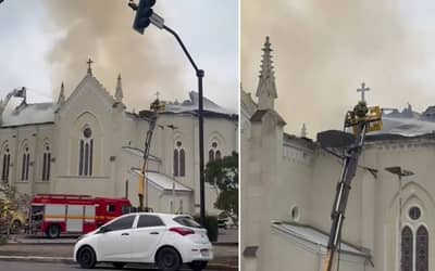 Incêndio atinge igreja centenária em Flores da Cunha (RS) e mobiliza comunidade pela recuperação Incêndio atinge igreja centenária em Flores da Cunha (RS) e mobiliza comunidade pela recuperação