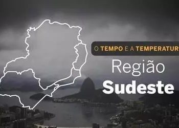 O TEMPO E A TEMPERATURA: frente fria avança na Região Sudeste