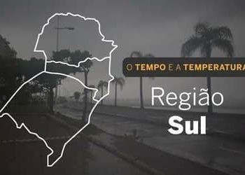 O TEMPO E A TEMPERATURA: Região Sul terá sábado chuvoso e com temperaturas baixas